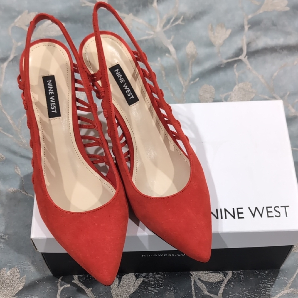 Nine West Red Heeled Sandals